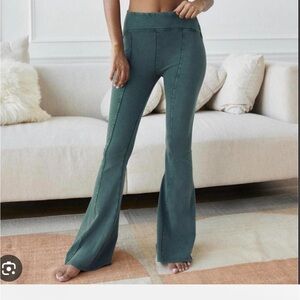 urban outfitters down from under seamed flare pants in teal